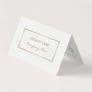 Gold Foil Effect Double Loyalty Business Card
