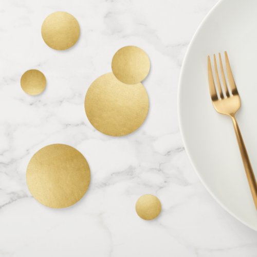 Gold Foil Effect Faux Design Your Own Custom Large Confetti