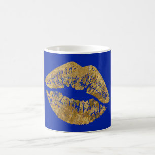 Gold Foil Effect Kiss Coffee Mug