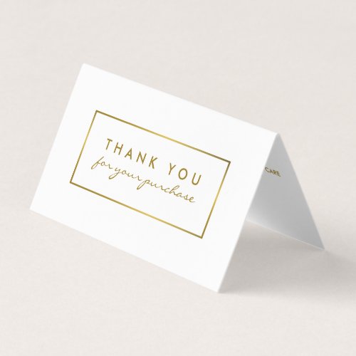 Gold Foil Effect LogoPicture Thank You Card