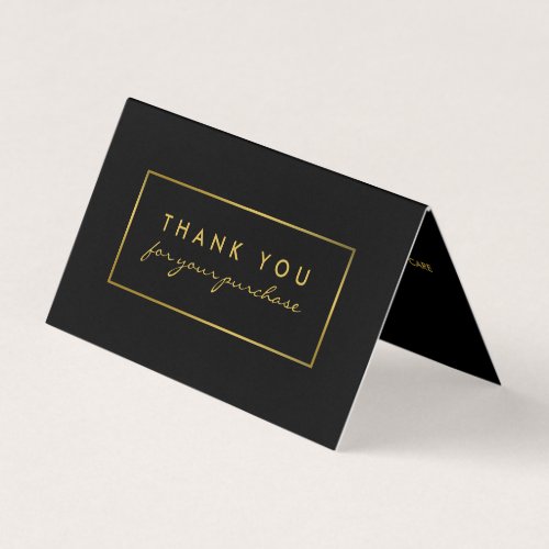 Gold Foil Effect LogoPicture Thank You Card