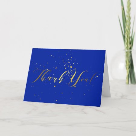 Gold Foil Effect Thank You Card