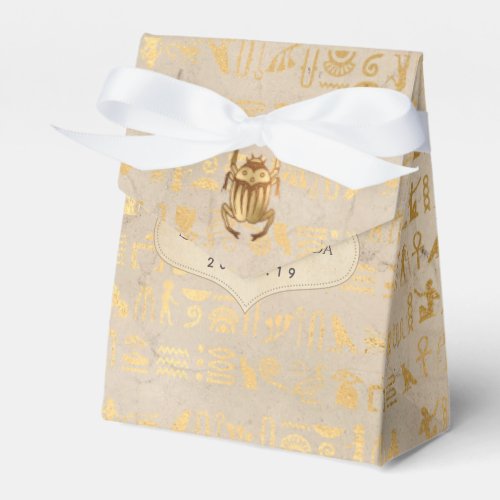 Gold Foil Egyptian Themed Party Favor Boxes