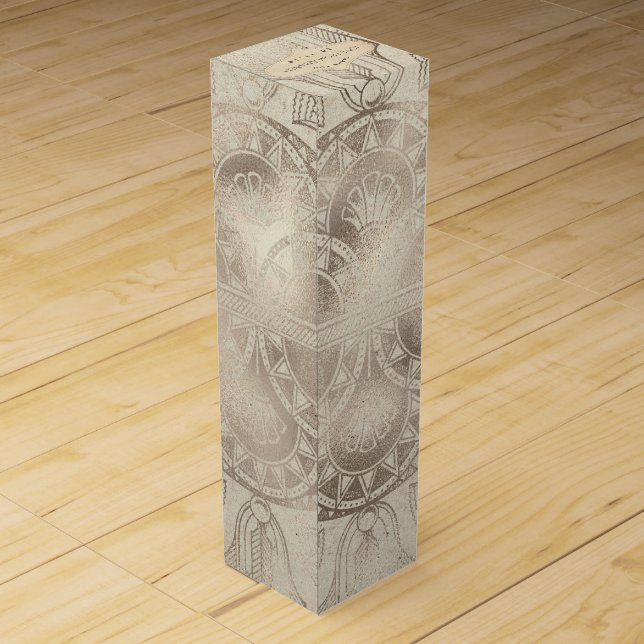 Gold Foil Egyptian Themed Party Wine Box (Back)