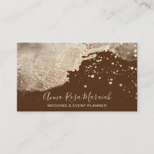  Gold Foil Elegant Glitter Beauty Wedding  Business Card