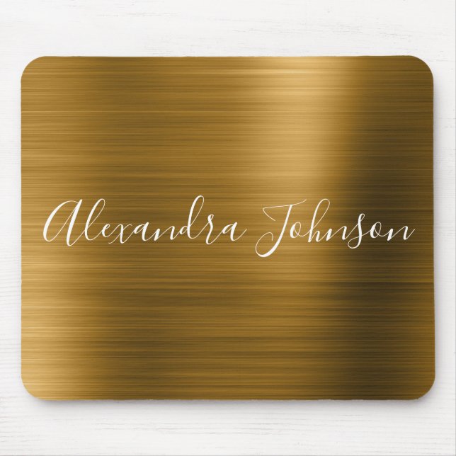 Gold Foil Elegant Modern Luxury Mouse Pad (Front)