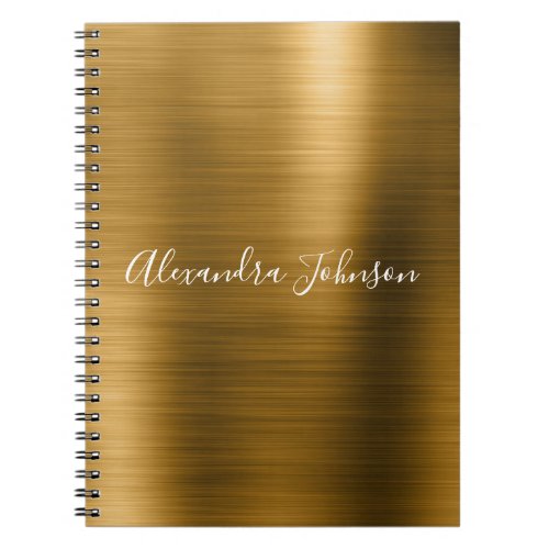 Gold Foil Elegant Modern Luxury Notebook