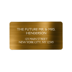 Gold Foil Elegant Modern Luxury Wedding Label