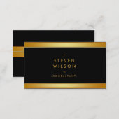 Gold Foil Elegant Retro Financial Services Business Card (Front/Back)