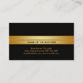 Gold Foil Elegant Retro Financial Services Business Card (Back)