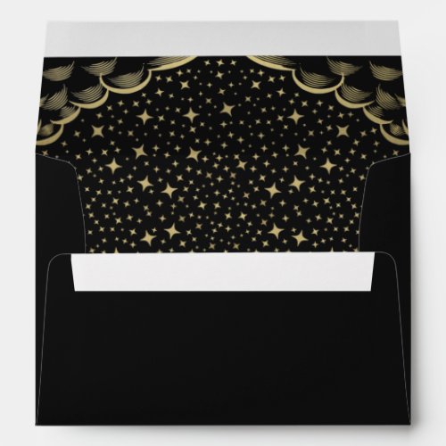 Gold Foil Elegant Tarot Card Wedding Envelope
