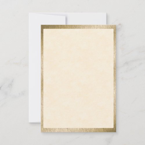 Gold Foil Elegant Vintage Note Card Invitations