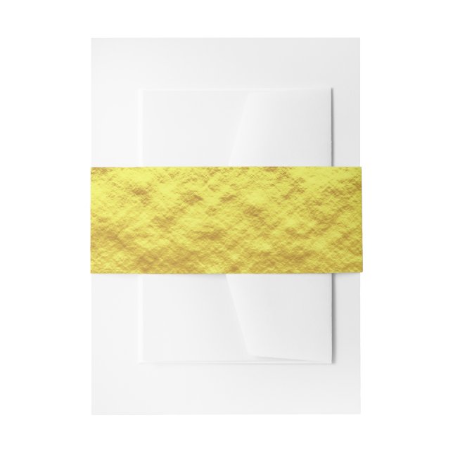 Gold Foil Elegant Wedding Blank Personalize Trendy Invitation Belly Band (Front Example)