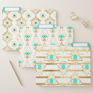 Gold Foil Evil Eye Folders (3 in set)