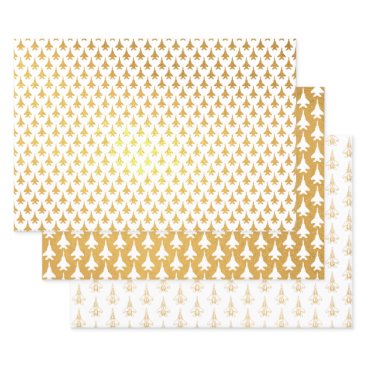 Gold Foil F-15 Fighter Jet Gift Wrapping Paper Gold Foil F-15 Fighter Jet Gift Wrapping Paper