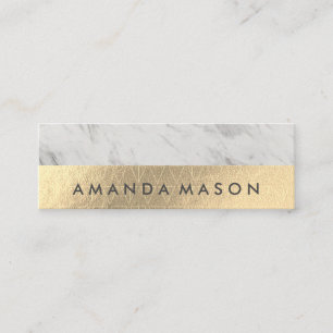 Gold Foil   Fashionable Lux Triangle Pattern Mini Business Card