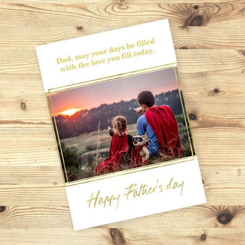 Gold Foil Fathers Day Card