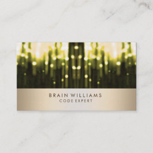 Gold Foil Faux Confetti Web Professional Elegant Business Card