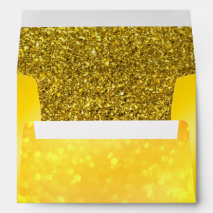Gold Foil Faux Glitter Confetti Weddin Envelope