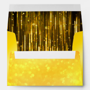Gold Foil Faux Glitter Confetti Weddin Envelope