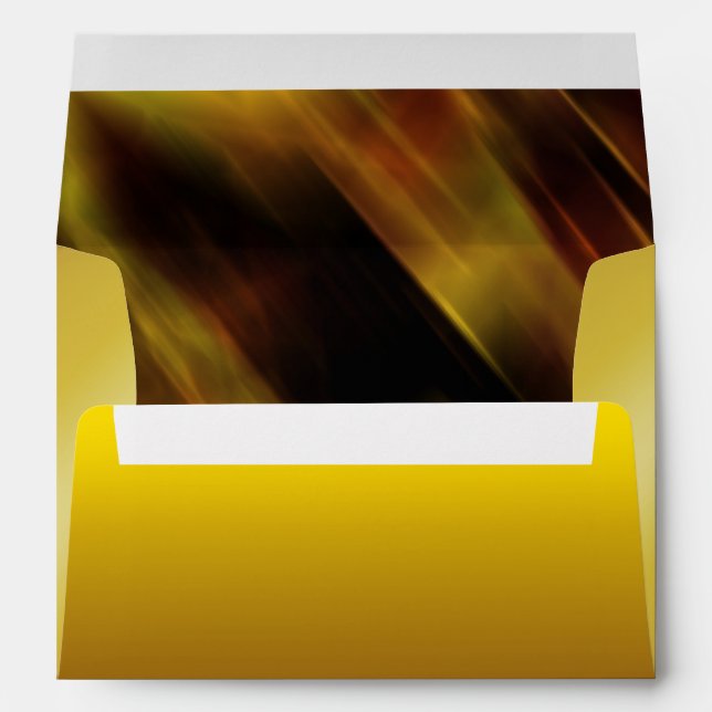 Gold Foil Faux Glitter Confetti Wedding Envelope (Back (Bottom))