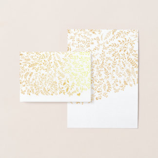 Gold Foil Floral Typography Thank You Card