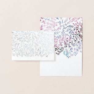 Gold Foil Floral Typography Thank You Card