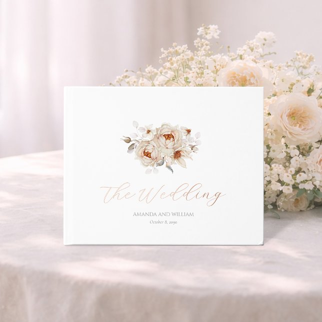 Gold Foil Floral Wedding Guest Book (Creator Uploaded)