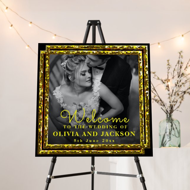 Gold foil frame wedding  foam board (In Situ (Stand))