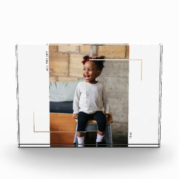 Gold Foil Framed Photo Block by blush_printables at Zazzle