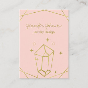 Gold Foil Geometric Earring Holder Display Card