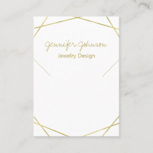 Gold Foil Geometric Necklace Display Card
