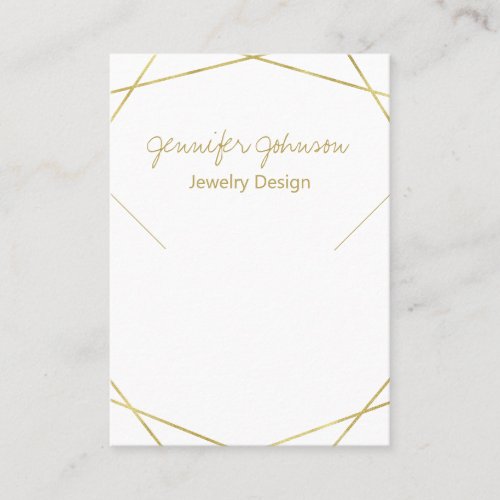 Gold Foil Geometric Necklace Display Card