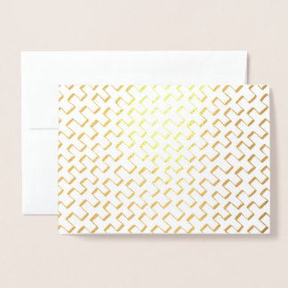 Gold Foil Geometric Painted Pattern Card
