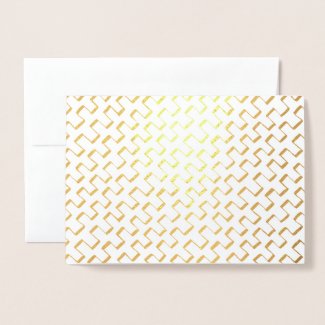 Gold Foil Geometric Painted Pattern Foil Card