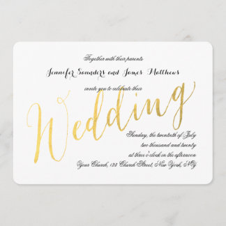 Gold Foil Glamor | Elegant Wedding Invitations
