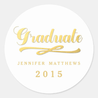 Gold Foil Glamor | Graduation Sticker
