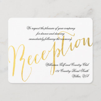 Gold Foil Glamor | Wedding Reception Invitation 2
