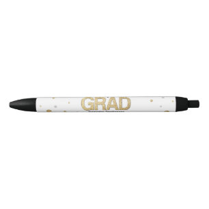 Gold Foil Glitter Confetti Graduation Party Custom Pen
