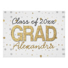 Gold Foil Glitter Confetti Graduation Party Custom