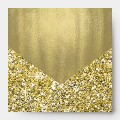 Gold Foil Glitter Envelope