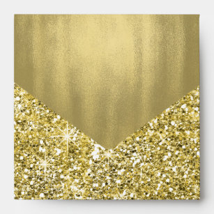 Gold Foil Glitter Envelope