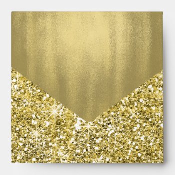 Gold Foil Glitter Envelope by decembermorning at Zazzle
