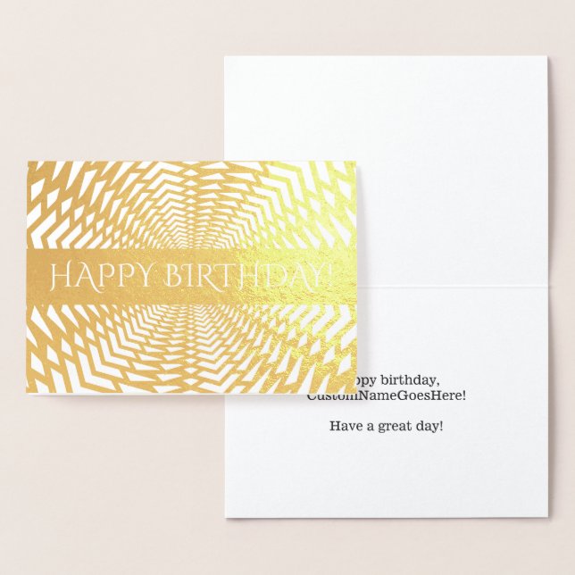 Gold Foil "HAPPY BIRTHDAY!" Card (Display)