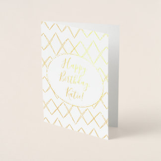 Gold Foil Happy Birthday Card
