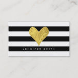 Gold Foil Heart Business Card at Zazzle