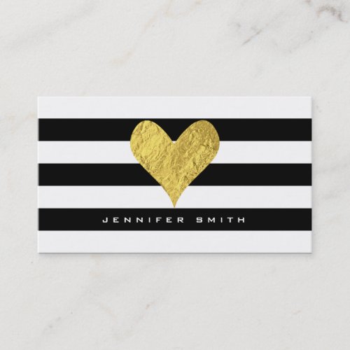 Gold Foil Heart Business Card