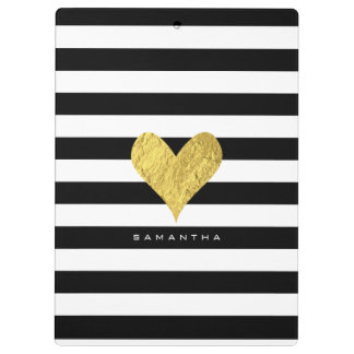 Gold Foil Heart Clipboard