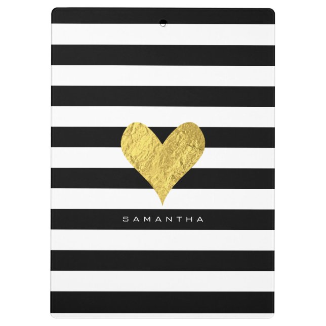 Gold Foil Heart Clipboard (Back)