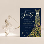 Gold Foil Heart Gown with Navy 60th Birthday Party Foil Invitation<br><div class="desc">Gold Foil Heart Gown with Navy 60th Birthday Party Foil Invitation
Sixty & Fabulous

See other invitations in our Niche and Nest Store</div>